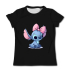 stitch t-shirt - zwart (model 3)